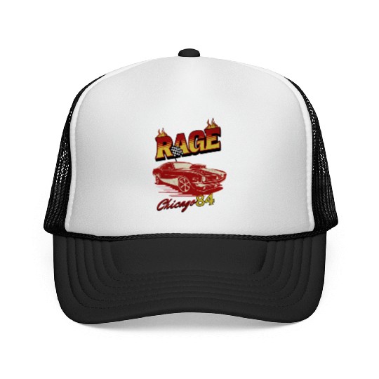 Vintage Rage Chicago 84 Muscle Car Art Trucker Caps