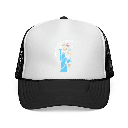 Inspirational Liberty and Wellness Theme Trucker Caps