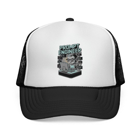 Prompt Engineer AI Robot Programmer Tech Nerd Trucker Caps