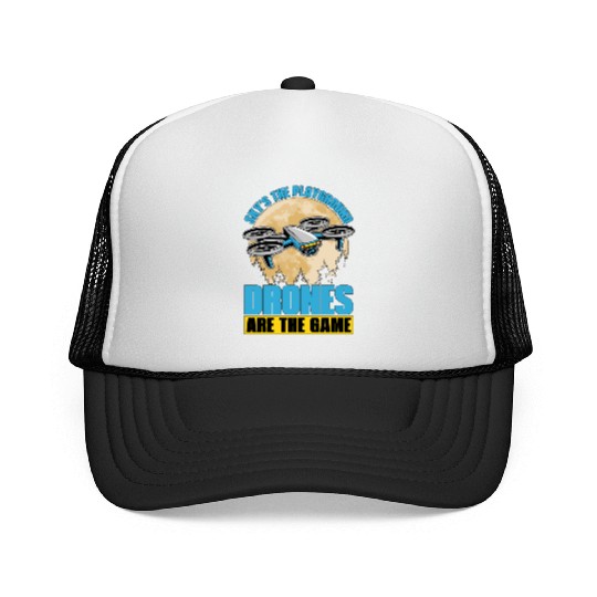 Drone Enthusiast Sky's The Playground Quadcopter Trucker Caps