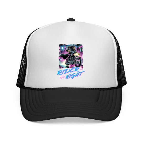 Bigfoot Rider In The Night Trucker Caps