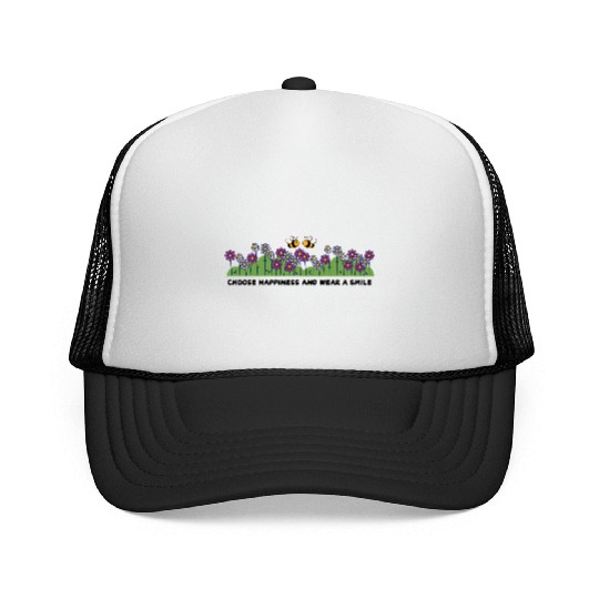 Choose Happiness Wear a Smile Trucker Caps