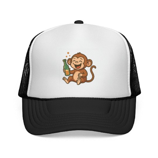 Drunk Party Monkey Trucker Caps