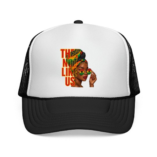 They Not Like Us Afro Queen Trucker Caps