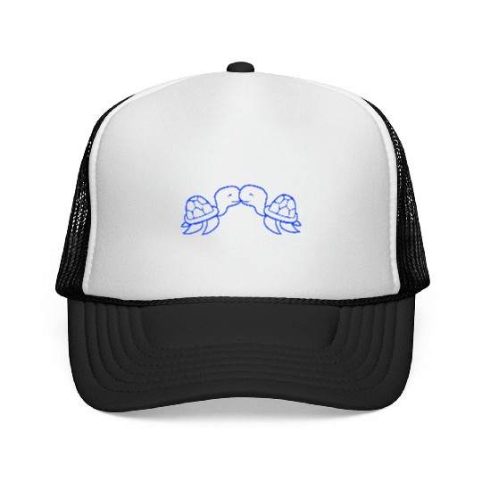 2 turtles couple in love kissing sweetly romantic Trucker Caps