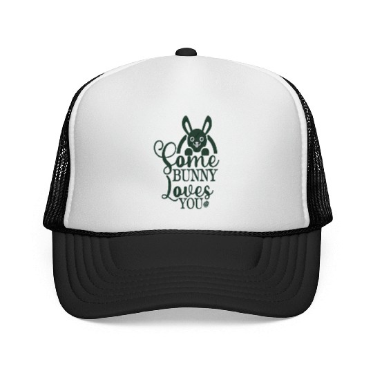 Bunny Loves You Sweet Playful Design Trucker Caps