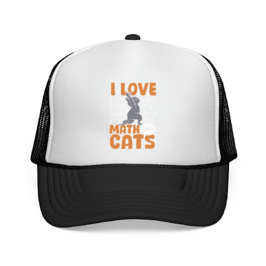 I Love Math Cats Cat Lover Science Teacher Student Trucker Caps