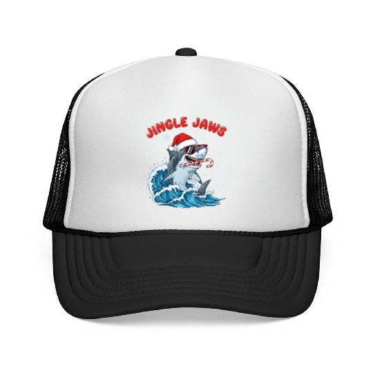 Jingle Jaws – Christmas Holiday with Bite Design Trucker Caps
