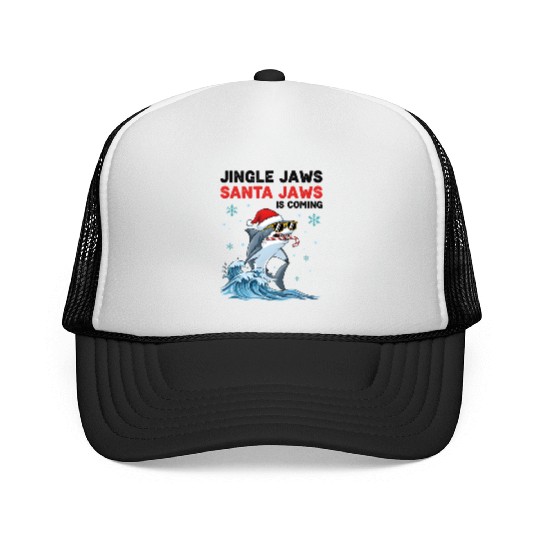 Jingle Jaws – Santa Jaws Is Coming to Town Trucker Caps