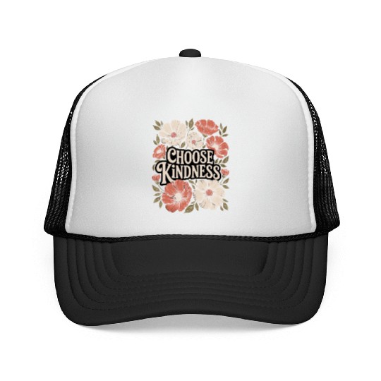 Choose Kindness Boho Flower Vintage Positivity Trucker Caps