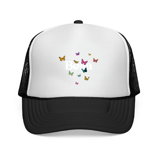 BELLA - beautiful girl name with cute butterflies Trucker Caps