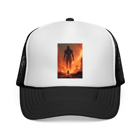 Giant Alien Overwatch Scene Trucker Caps