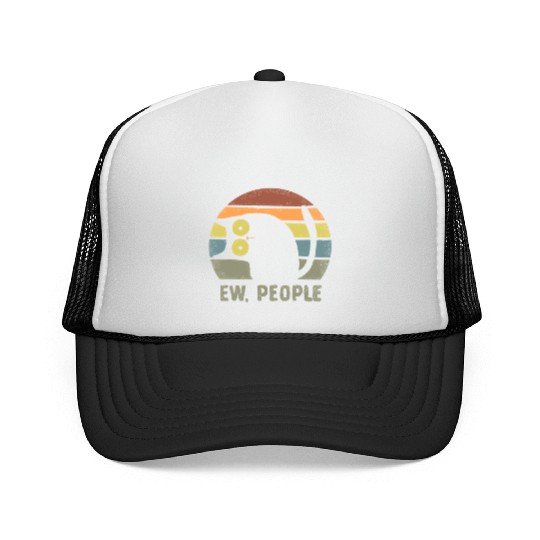 ew people funny cat gift idea Trucker Caps