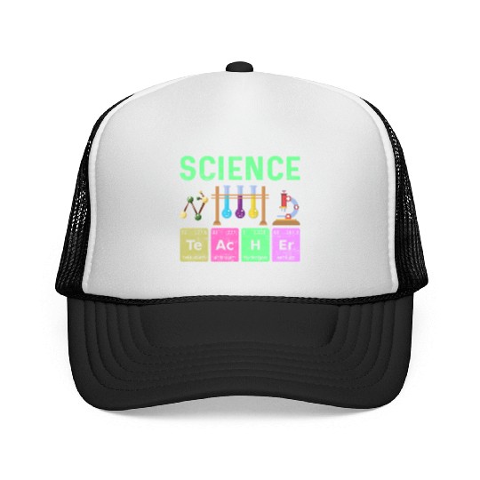 Science Art Teacher - Colorful Periodic Table Trucker Caps