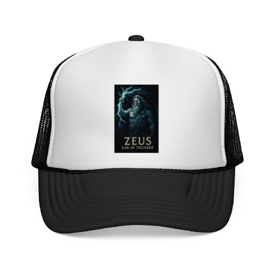 Zeus God of Thunder Mythology Design Trucker Caps