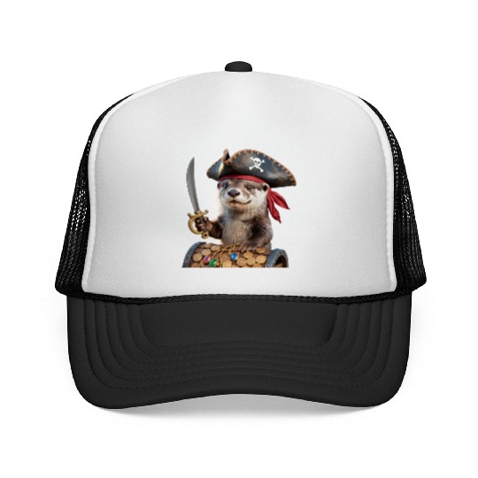 Pirate Otter Adventure Trucker Caps