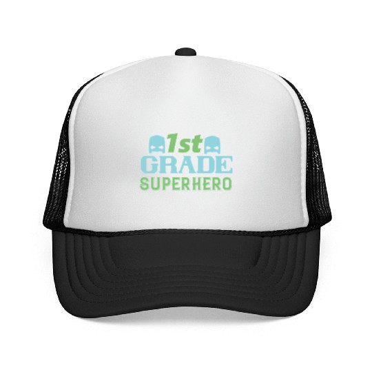 1st Grade Superhero Trucker Caps