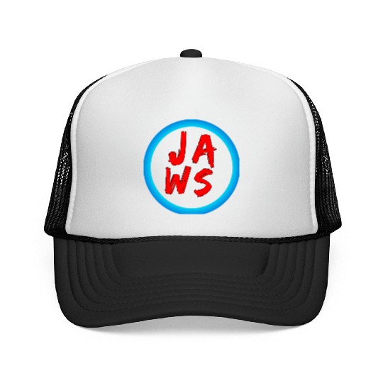 Vibrant Graffiti Style JAWS Logo Trucker Caps