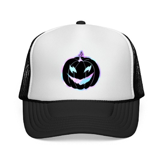 Glow-In-The-Dark Jack-o-Lantern Trucker Caps