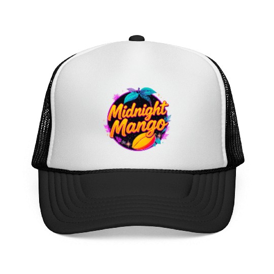 Nighttime Mango Bright Design Trucker Caps