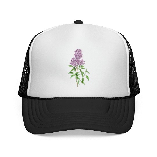 Lavender Bloom Botanical Illustration Trucker Caps