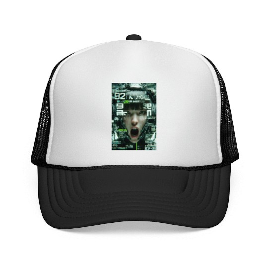 Cyberpunk Digital Scream Trucker Caps