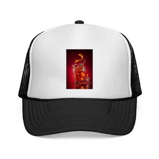 Splashing Negroni Cocktail Trucker Caps