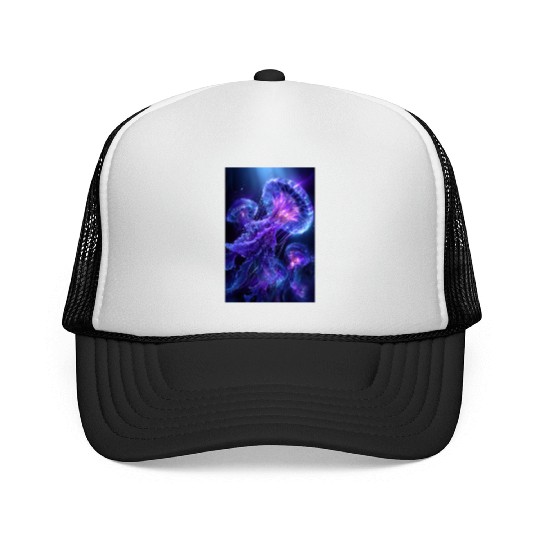 Neon Glow Jellyfish Trucker Caps