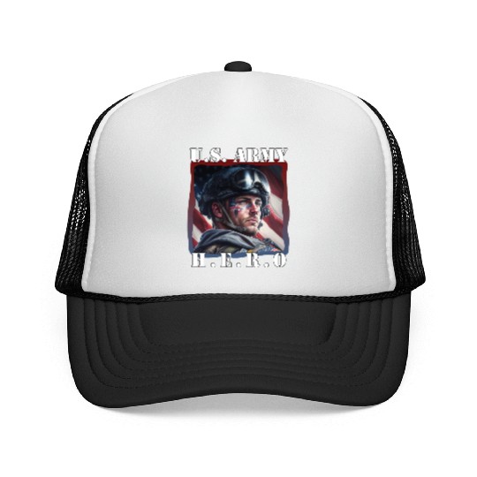 US Army Hero American Soldier Patriotic Apparel Trucker Caps