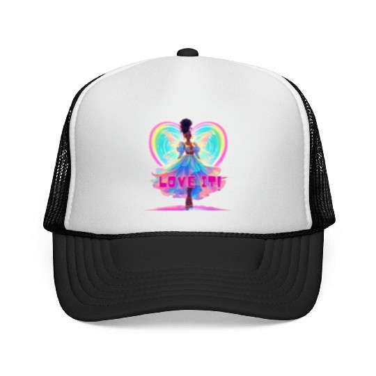 Rainbow Fairy Heart Illustration Trucker Caps