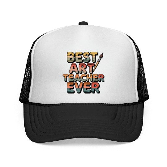 Retro Best Art Teacher Ever  Trucker Caps