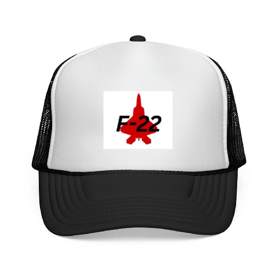 F-22 Stealth Fighter Silhouette Design Trucker Caps