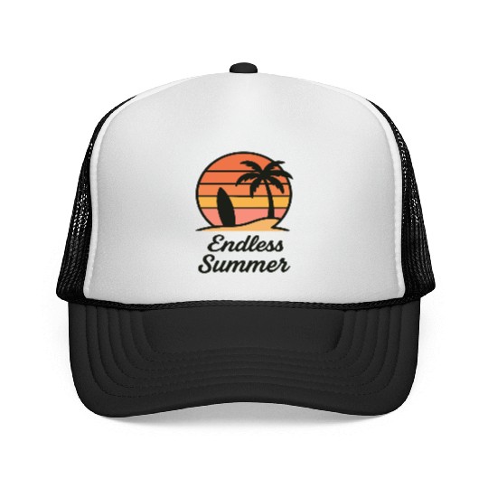 Endless Summer Sunset Scene Trucker Caps