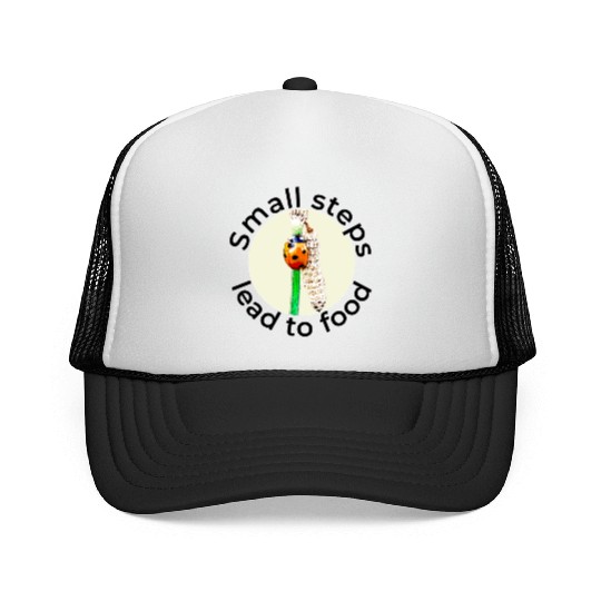 Small Steps Lead to Food – Ladybug Art Trucker Caps