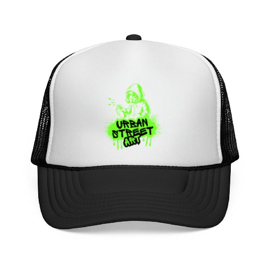 Urban Street Art Graffiti Gas Mask T-Shir Trucker Caps