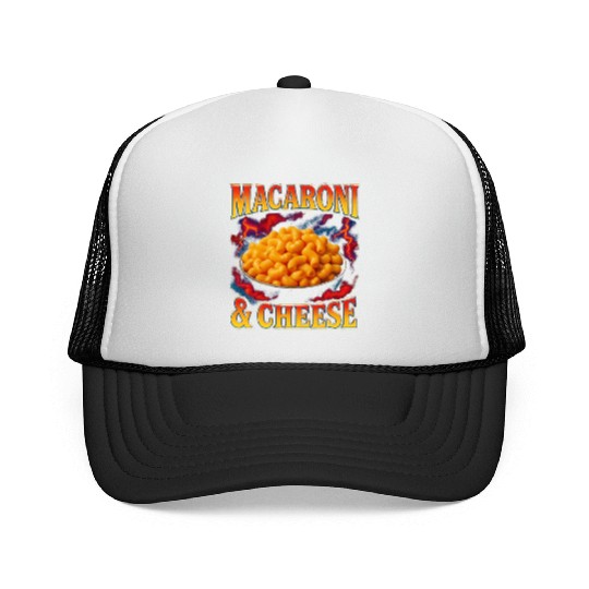 Macaroni And Cheese Favorite Food Weird 90s Trucker Caps