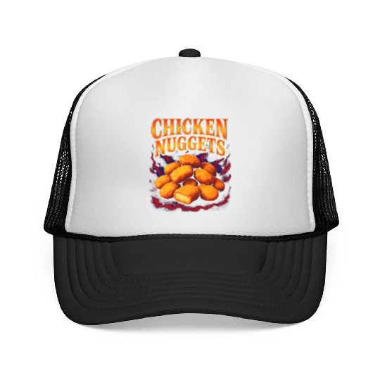 Chicken Nuggets Favorite Food Weird 90s Nuggets Trucker Caps