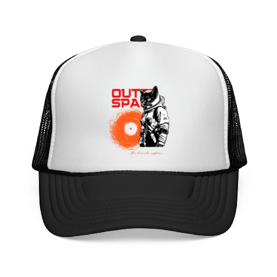 Space Cat Astronaut Adventure Trucker Caps