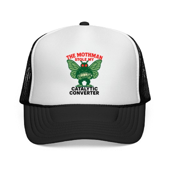The Mothman Stole My Catalytic Converter – Green M Trucker Caps