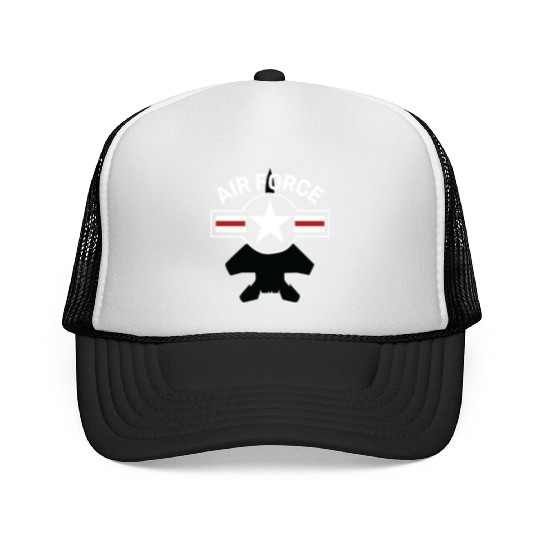 Vintage Air Force Emblem Illustration Trucker Caps