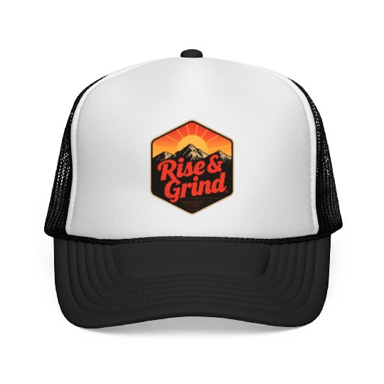 Rise & Grind – Motivational Design Trucker Caps