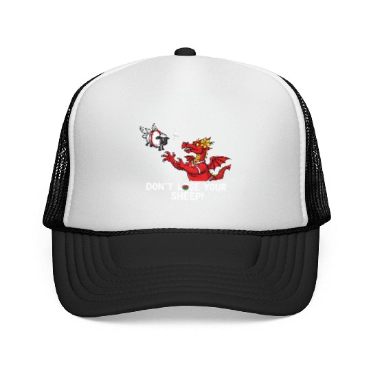 Vibrant Dragon and Sheep Motivational Trucker Caps