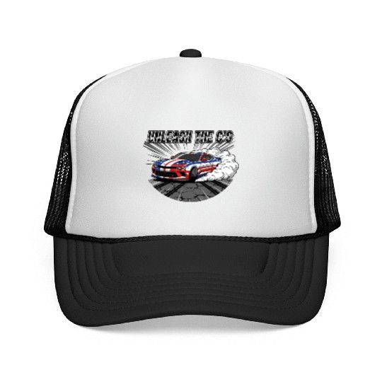 Patriotic American Muscle Car Trucker Caps