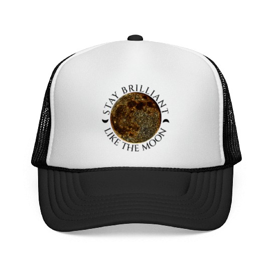 Full Moon Design – Black Lettering Quote Trucker Caps