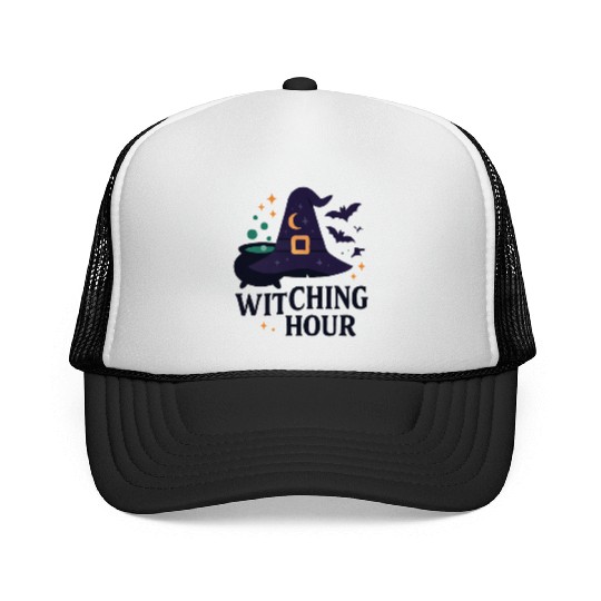 Witching Hour Night Scene Design Trucker Caps