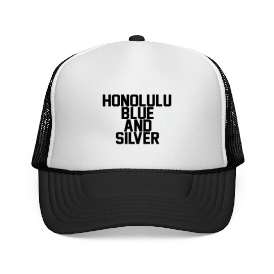 Honolulu Blue & Silver Trucker Caps