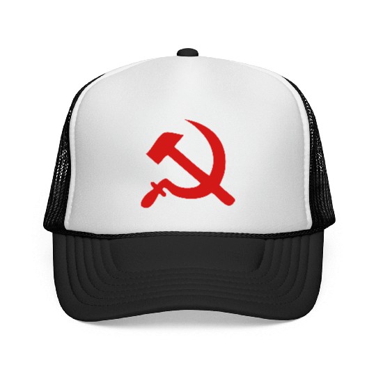 hammer and sickle Trucker Caps