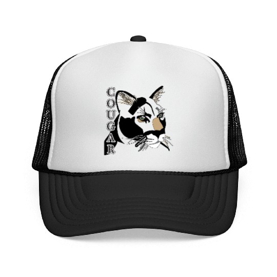 Cougar,Mountain Lion, Puma Trucker Caps