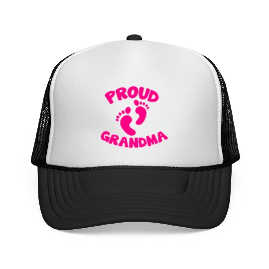 proud grandma with cute little maternity feet Trucker Caps