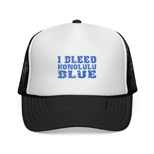 I Bleed Honolulu Blue Detroit Trucker Caps